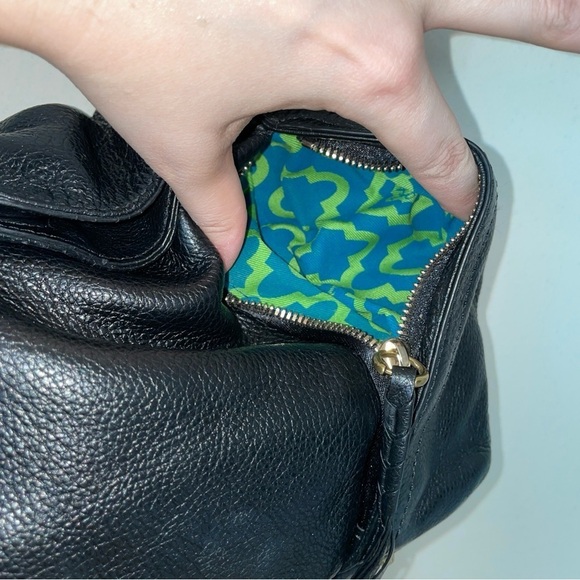 Vintage Oryany Designer Crescent Shoulder Bag black pebbled calfskin leather - Picture 5 of 11